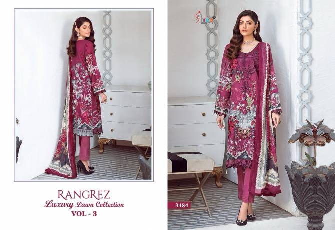 Rangrez Luxcury Lawn Collection 3 By Shree Cotton Pakistani Suits Suppliers In India

